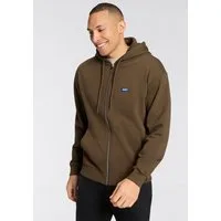 HUGO Blue Kapuzensweatjacke Nadarasi mit Logo-Badge