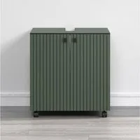 welltime Waschbeckenunterschrank Amrum Waschtisch auf Rollen - (B/T/H) wahlweise 60-80/42/64 cm