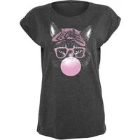 Youth Designz Print-Shirt Coole Katze Damen T-Shirt als Statement oder Geschenk Motiv mit lustigem Print für Frauen