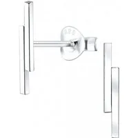 ALEXANDER YORK Paar Ohrstecker STAB doppelt silber, 2-tlg., 925 Sterling Silber