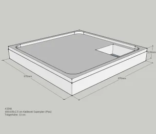 Neuesbad Wannenträger für Kaldewei Superplan 100x100x2,5 SD21017