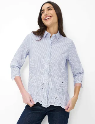 Brax Damen Bluse Style VICKI vintage blue, hellblau, Gr. 38