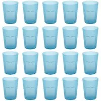Engelland Becher Plastikbecher in modernen Neonfarben, Mehrweg, 20-tlg., Kunststoff, spülmaschinengeeignet, bruchfest, wiederverwendbar, 250 ml, 0,25 Liter