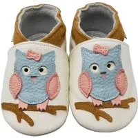Sayoyo Weiche Leder Lauflernschuhe Hausschuhe Lederpuschen Eule Krabbelschuh elastisch