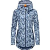 Ragwear Outdoorjacke Zuzka Ikat Wasserdichte Übergangsjacke mit großer Kapuze