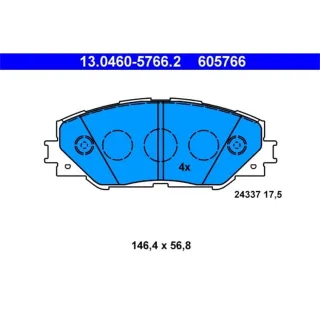 ATE Bremsbel?ge vorne Toyota Auris Prius Rav 4
