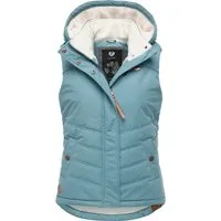 Ragwear Steppweste Hesty Wasserdichte Outdoor-Weste mit abnehmbarer Kapuze