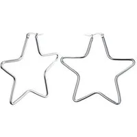 Order & Smile Schmuck Paar Ohrhänger Stern Creolen: große Ohrringe aus Edelstahl