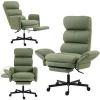 AISALL Bürostuhl höhenverstellbarer Sessel mit klappbarer Rückenlehne & Armlehnen (1 St), 360° drehbarer Gaming-Stuhl, Relaxsessel mit Fußstütze