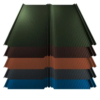 Stehfalz T-Panel | Dach | 0,50 mm | Stahl | Nanowelle | 1100 mm Breite | 25 µm Polyester