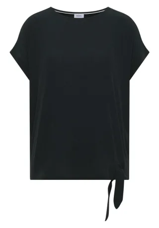 Cecil - Kurzarm-Bluse mit Knoten grün - Gr. - L