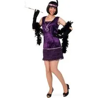 Fries Kostüm 20er Jahre Damen Kleid Charleston Kostüm Mafia 20s Flapper schwarz, Hohe Qualität
