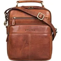 STILORD Schultertasche "Joe" Modische Herrentasche mit Handgriff zum Umhängen aus Leder