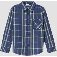 s.Oliver Langarmhemd Hemd Weiches Flanellhemd mit Karo-Muster