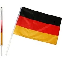 Out of the Blue Flagge Bundesflagge ca. 60 x 90 cm Deutschlandfahne mit Kunststoffstab