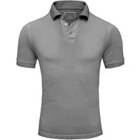 Amaci&Sons Poloshirt DE PERE Poloshirt Herren Verwaschenes Kurzarm Polo Hemd Regular Fit