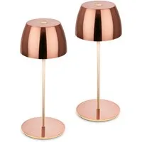 Briloner Leuchten LED Tischleuchte kabellos dimmbar touch Tischlampe Akku Indoor/Outdoor, LED fest integriert, Tischlampe kabellos 20 x 8 cm versch. Farben 2,5W Wohnzimmer