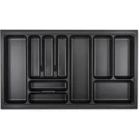 SO-TECH® Besteckeinsatz ORGA-BOX VIII Besteckeinsatz Lavagrau perlstruktur, 811 x 480 mm im 90er Schrank