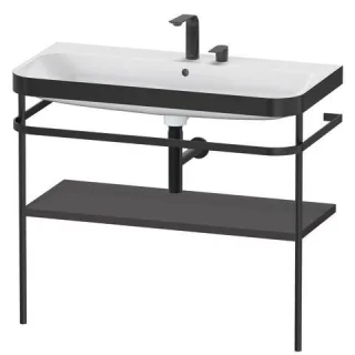 Duravit Happy D.2 Plus c-bonded Set mit Metallkonsole Graphit Supermatt 975x490x850 mm - HP4738E8080 HP4738E8080