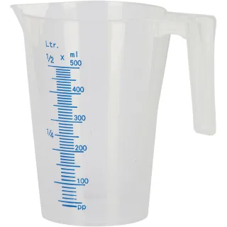 Kerbl Messbecher Kunststoff mit Skala, stapelbar transparent - 291194