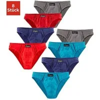 le jogger® Slip Minislip (Packung, 8-St), knappe Form, schöne Farben mit kontrastfarbenen Pipings