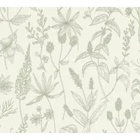 A.S. Création Vliestapete Jette Joop floral natürlich, leicht strukturiert, floral, Wald, botanisch, Blumentapete Tapete Streifen Tapeten Wohnzimmer Schlafzimmer Küche