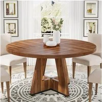 Tribesigns Esstisch Runder Esstisch, Küchentisch für Esszimmer Wohnzimmer, 120 cm