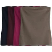 The Set Bandeautop The Set gerippte Bandeau-Oberteile, 4er-Pack (4-tlg)