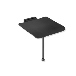 Hewi System 900 Klappsitz 900.51.20560CV 450 x 112 x 525 mm, Edelstahl pulverbeschichtet schwarz matt, Polyamid matt schwarz