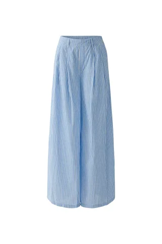 Oui - Bundfaltenhose lt blue white - Gr. - 42