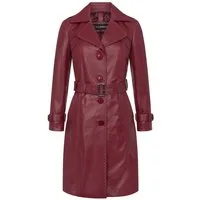 Mouflon Lederjacke Camila Einreihiger Ledertrenchcoat aus echtem, softem Lammnappa-Leder.