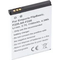 AccuCell AK-F220 Akku für Emporia F210, F220, Flip basic, Emporia FLIPbasic SD Akku 1150 mAh (3,7 V)