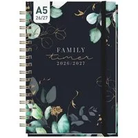 Häfft Terminkalender Family-Timer 2026/2027 / 17 Monate / A5, Wire-O-Bindung