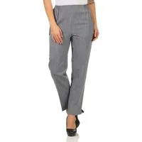 Aurela Damenmode Schlupfhose Stoffhose Damen Anzug- oder Business Hose Kurzgröße Teil-Gummizug, Bügelfalte, Reißverschlusstaschen