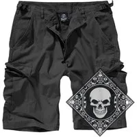 Brandit Cargoshorts Cargo Shorts kurze Hose Ripstop Army mit UD Bandana