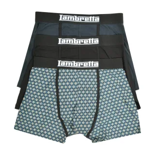 Lambretta - "Target" Boxershorts für Herren (3er-Pack) (Marine/Silber/Schwarz)