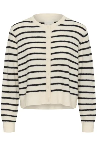 Strickjacke LinikaPW Gerade Passform white