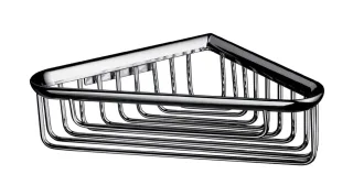 emco system 2 Eckschwammkorb mit verdeckter Wandbefestigung, 60 mm tief, chrom, 354500105 354500105