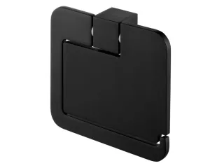 Neuesbad Futura black Papierhalter mit Deckel, Farbe: schwarz matt 02961