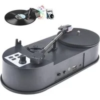 Bolwins B08D HIFI Rekordspieler Plattenspieler Turntable mp3 in USB Micro SD Medienkonverter Plattenspieler zu USB Typ A, Micro-SD, 0 cm, MP3-Direktaufnahme Digitalisierung ohne PC auf USB & Micro-SD