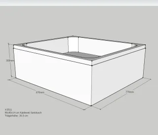 Neuesbad Wannenträger für Kaldewei Sanidusch 80x90x14 SD21022