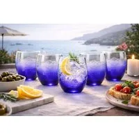Acqua Morelli Gläser-Set Acqua Morelli Glas 6er-Set – Blaue Designgläser, nicht geeicht, 6-tlg.