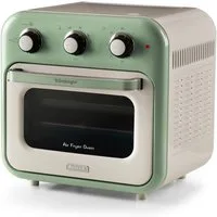 Ariete Heißluftfritteuse 4632BL, 1400 W, Vintage Backofen und Rotisserie in Einem, 16 L grün