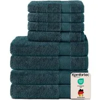 Komfortec Handtuch Set aus 100% Baumwolle, 4 Handtücher 50x100 cm und 4 Badetücher 70x140 cm, Frottee (Packung, 8-St), Duschtücher & Badehandtuch, Weich, Towel, Groß