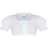 Isar-Trachten Trachtenbluse Dirndlbluse Kinder - MARIELA - weiß