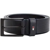 Tommy Hilfiger Ledergürtel LAYTON 3.5 cm breit Metallpatch, Einfachdornschließe