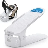 Goods+Gadgets Schuhstapler platzsparender Schuhstapler–Schuhorganizer fur regal & höhenverstllbar, im Schuhregal Schuhordner - 5 Paar