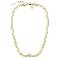 ROSEFIELD Edelstahlkette ROSEFIELD Schlange Herz Choker Halskette für Damen Goldfarben