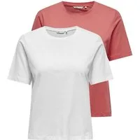 ONLY T-Shirt (2-tlg) Plain/ohne Details