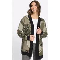 Sieh an! Strickjacke Strickjacke Langarm Jacquard